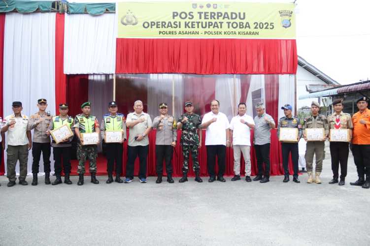 Dandim 0208/As Bersama Forkopimda Tinjau Pos Pam Idul Fitri 2025 di Kisaran