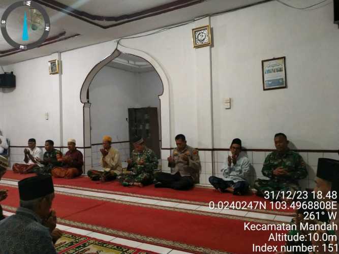 Menyambut Tahun Baru, Danramil Mandah Gelar Kegiatan Religi