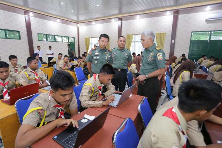 Komandan Kodim 0208 Asahan Tinjau Pelaksanaan Rik Psi Gel. I Korps Kadet Republik Indonesia
