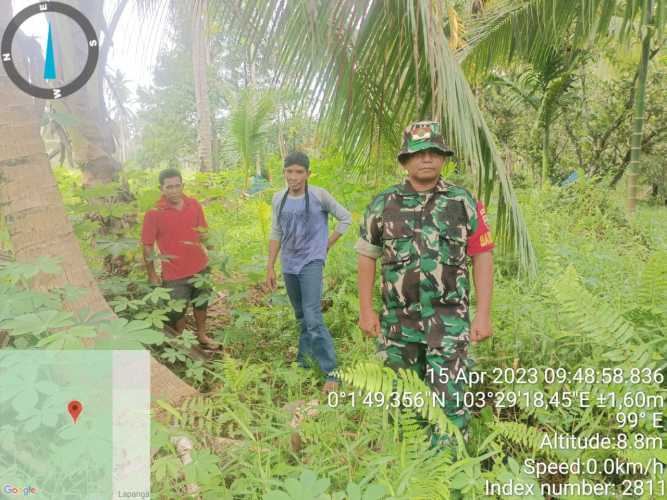 Serka JM Sialagan Memastikan Kondisi lahan Bebas Titik Api dan Asal