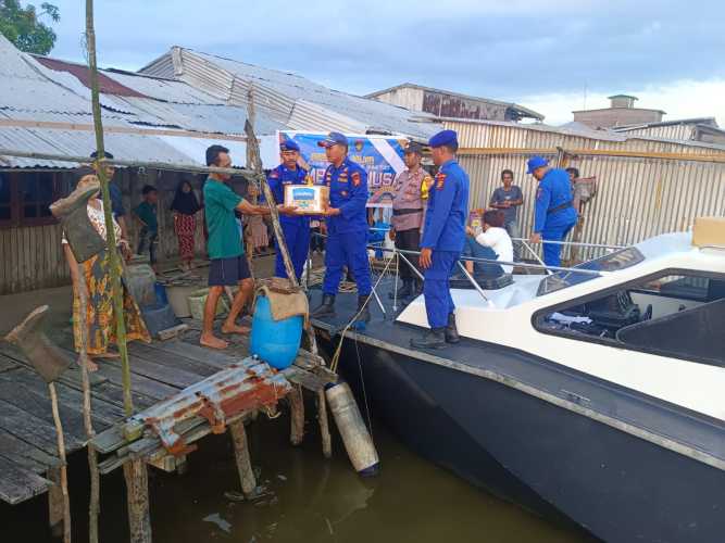 Satpolairud Polres Inhil Laksanakan Program JALUR Sambang Nusa di Desa Tanjung Baru