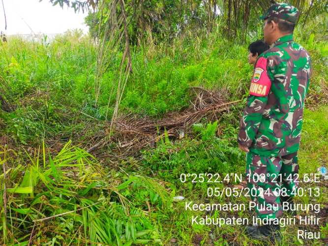 Babinsa Pulau Burung Patroli Minggu Pagi