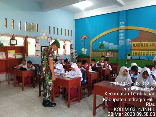 Serka Masri Tinjau Aktifitas Sekolah dihari Pertama Masuk Libur Puasa