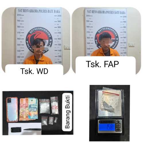 Polres Batu Bara Ungkap Dua Kasus Narkotika Jenis Sabu dalam Satu Malam