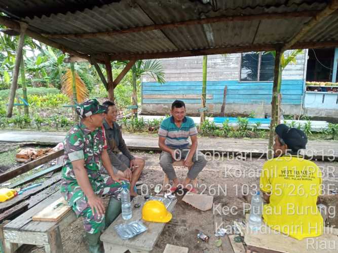 Batuud Koramil Pulau Burung Berikan Warna Dalam Pembinaan Teritorial