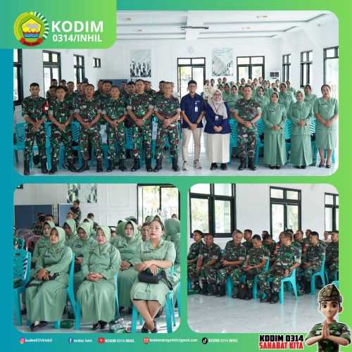 Kodim 0314/Inhil Gelar Sosialisasi BPJS Kesehatan untuk Prajurit dan Keluarga