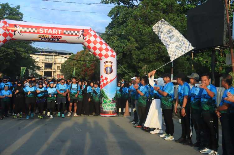 Fun Run Road to Riau Bhayangkara Run 2026 Meriah, Polres Inhil Gaungkan Semangat “Polri untuk Masyarakat”