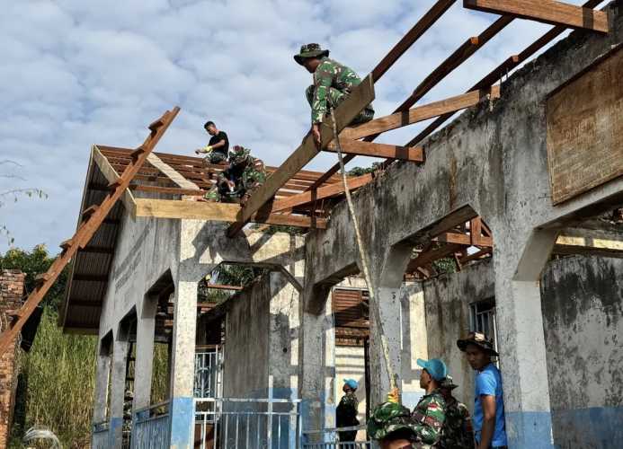 Satgas Indo RDB 39-F Monusco Laksanakan Quick Impact Project di Desa Ofay