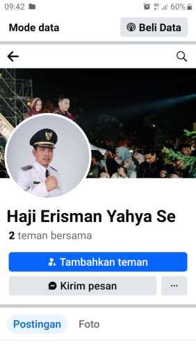 Waspada Akun Facebook Palsu Mengatasnamakan Pj Bupati Inhil