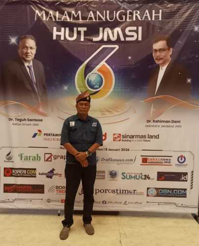 Dedikasi Tanpa Batas Tokoh Pers Rohil H. Yan Faisal Hadiri Puncak HUT ke-6 JMSI di Banten