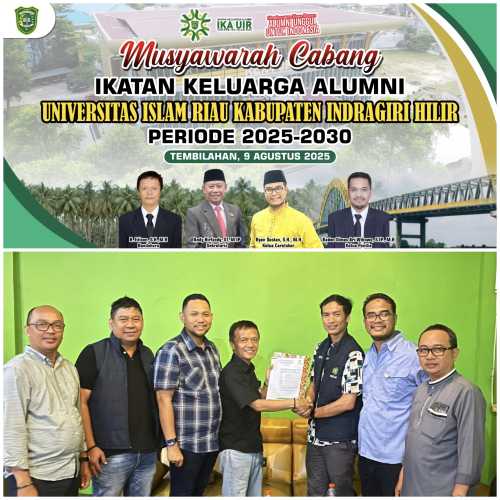 Bakal Meriah, 9 Agustus 2025 IKA UIR Inhil Gelar Muscab Perdana  Ryan Dastan,SH,MH : Mari Alumni Kita Wakafkan Waktu dan Diri Kita