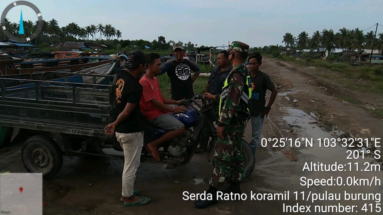 Babinsa Pulau Burung Sosialisasi ke