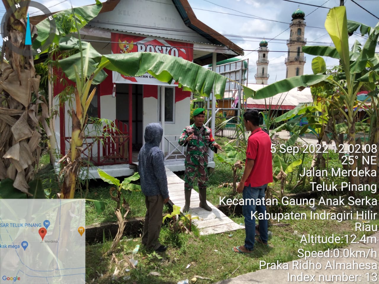 Praka Rido Almahesa  Nasution  Babinsa Koramil 05/Gas Lakukan  Sosialisasi di Kampung Pancasila