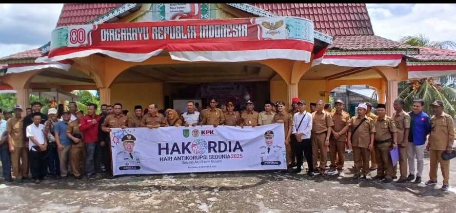 Pemerintah Kecamatan Pelangiran Gelar Sosialisasi Sambut Hari Anti Korupsi Sedunia 2025