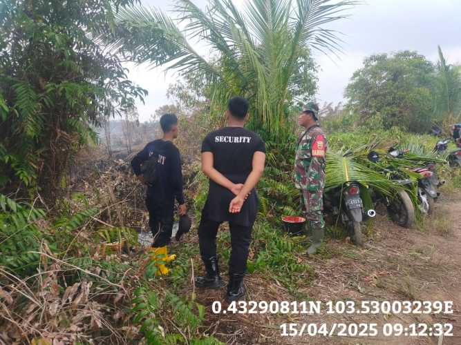 Serda Ahmad Fery Meninjau Lokasi Bekas  Karhutlah