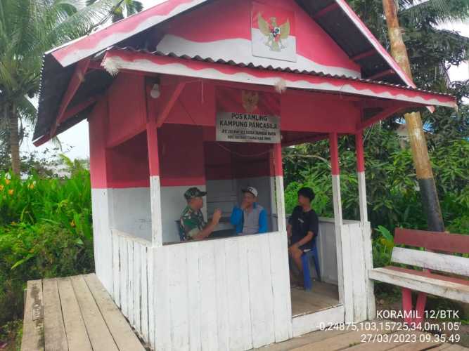 Babinsa Budayakan Musyawarah di Kampung Pancasila