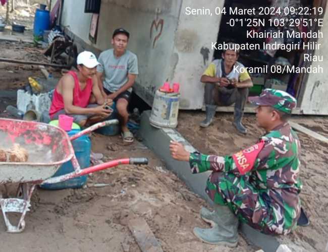 Babinsa Surayya Mandiri Jaga Ketertiban di Kampung Pancasila