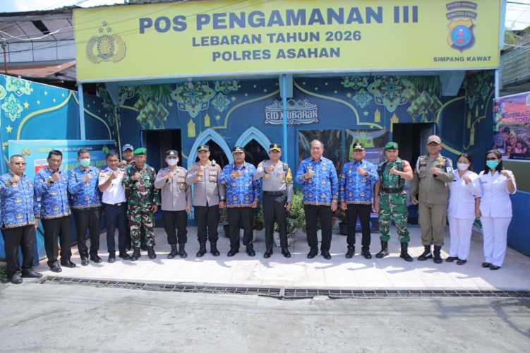 Bupati Asahan Bersama Forkopimda Kunjungi Pos Pam Lebaran