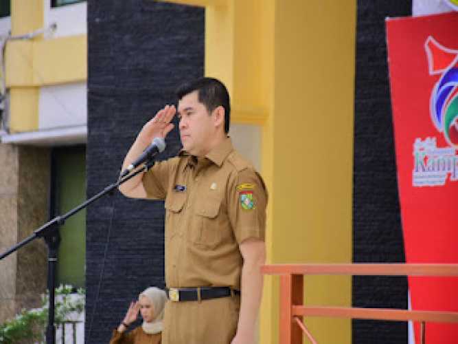 Pimpin Apel Pagi, Pj Sekda Kampar Ingatkan ASN Untuk Berikan Pelayanan yang Baik Kepada Masyarakat