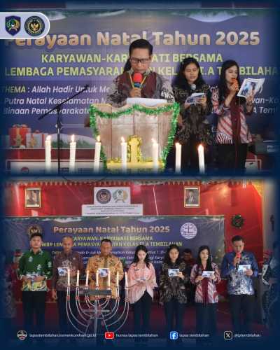 Lapas Kelas IIA Tembilahan Gelar Perayaan Hari Natal bagi Warga Binaan Pemasyarakatan Nasrani sebagai bentuk pemenuhan hak beribadah,