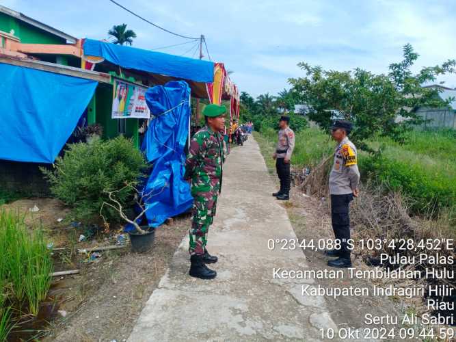 Babinsa Pulau Palas Lakukan Pengamanan Paslon Bupati Inhil