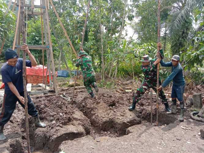 TMMD Ke-123 Kodim 0314/Inhil Fokus pada Pembangunan Jembatan dan Pengadaan Air Bersih