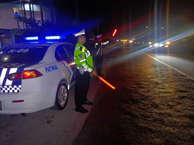 Personil Polsek Indrapura Laksanakan Patroli Malam  Antisipasi Gangguan Kamtibmas