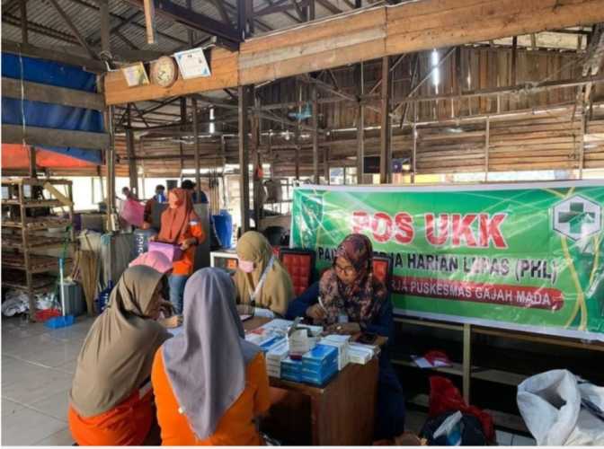 Dinkes Inhil Bersama Puskesmas Gajah Mada Melaksanakan Pos UKK