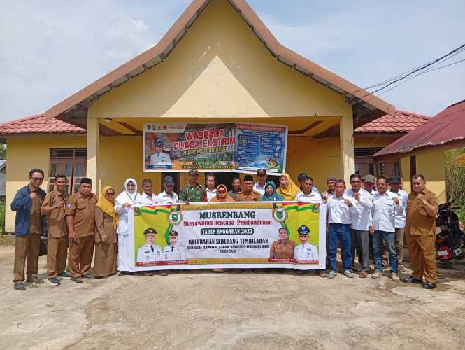 Babinsa Sebrang Tembilahan Ikuti Musrenbang Tahun 2027