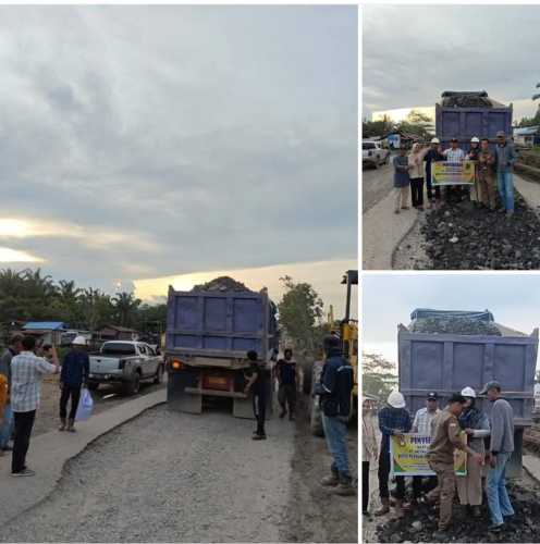 CSR PT. JATIM Realisasikan Permintaan Wabup Jhony Charles untuk Perbaikan Jalan di Kecamatan Kubu