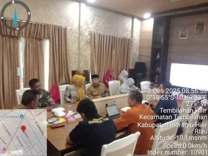 Peltu Jaharzam Mewakili Dandim Inhil Hadiri Rapat Koordinasi TPID dan Sosialisasi Program 3 Juta Rumah