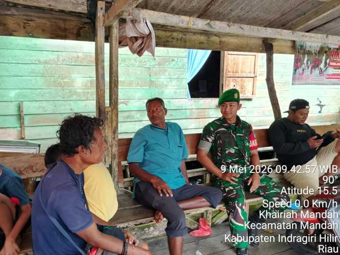 Babinsa Mandah Pererat Tali Silaturahmi, Jaga Keutuhan Sosial