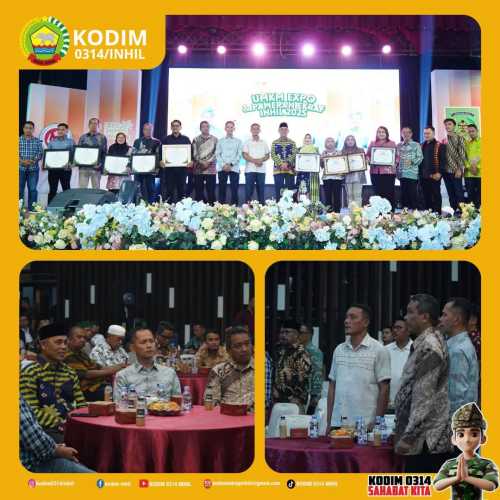 Dandim 0314/Inhil Hadiri Malam Puncak UMKM Expo 2025