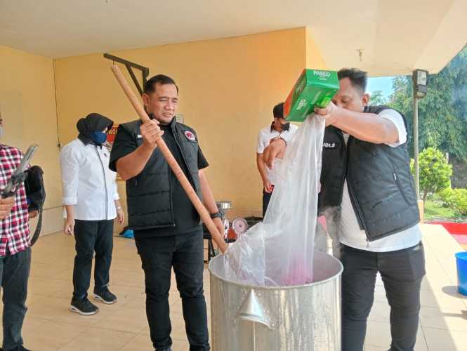 Polres Asahan Musnahkan BB Narkoba Hasil Ungkap Kasus Januari sampai April 2025