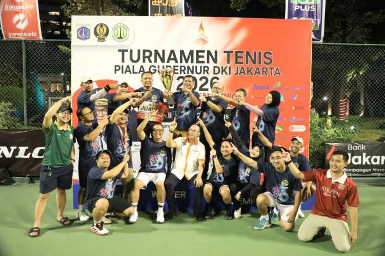 Kementerian ATR/BPN Raih Juara II Beregu Turnamen Tenis Piala Gubernur DKI Jakarta 2026