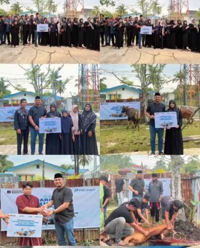 Pelindo Regional 1 Tembilahan Salurkan Daging Qurban, Pererat Silaturahmi dengan Masyarakat Sekitar