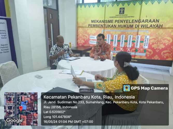 Kanwil Kemenkumham Riau Laksanakan Rapat Rekomendasi Verifikasi dan Akreditasi Calon Pemberi Bantuan Hukum Gelombang Pertama Periode 2025-2027