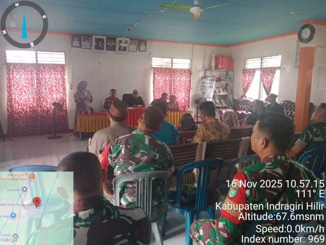 Danramil 12/Batang Tuaka Kapten Arh Nurcholis Mengikuiti kerapat koordinasi pembahasan Koperasi Desa/Kelurahan Merah Putih (KDKMP)