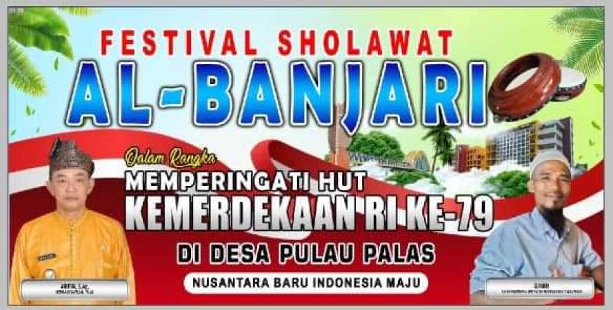 Pemdes Pulau Palas Gelar Festival Shalawat Jelang HUT RI Ke -79