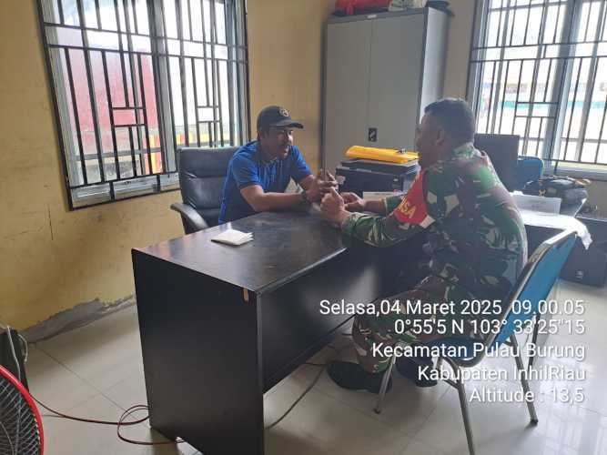 Koramil 11/PBR dan Kodim 0314/Inhil Perkuat Sinergi dengan Masyarakat Desa Teluk Nibung