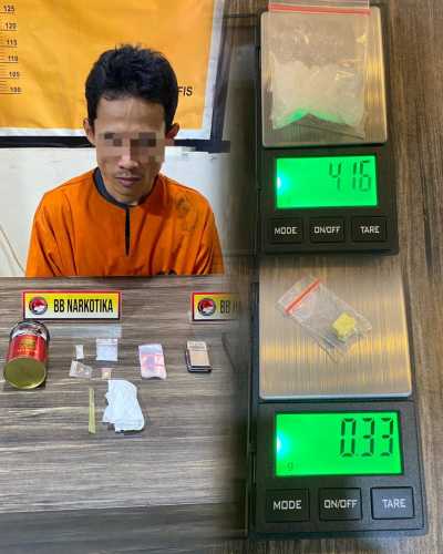 Polres Inhil Amankan Pengedar Sabu dan Ekstasi di Keritang