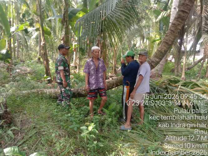 Cegah Pergeseran Wilayah, Danposramil 01/Tembilahan Intensifkan Patroli Tapal Batas