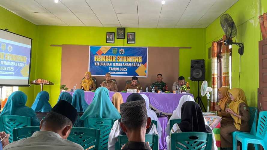 Kelurahan Tembilahan Barat berkomitmen kuat mendukung upaya percepatan penurunan stunting