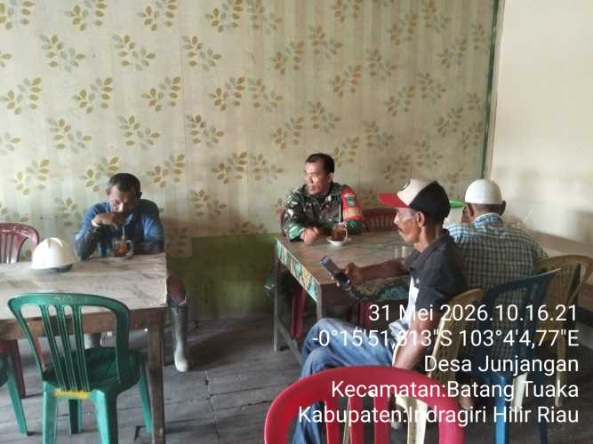 Babinsa Sungai Junjangan Melaksanakan Jam Keselamatan