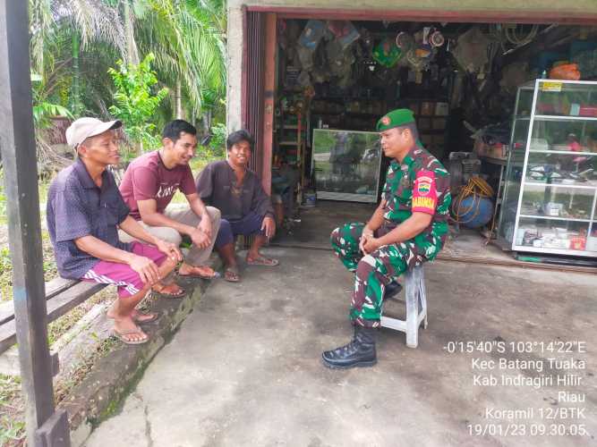 Sertu Syamsir Perhatikan Kondisi Keamanan Kampung