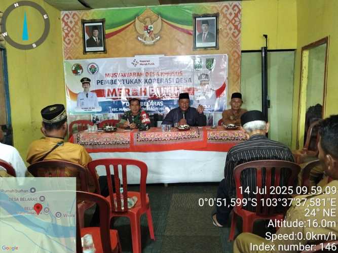 Pemdes Belaras Kecamatan Mandah Gelar Rapat Pembentukan Panitia STQ dan HUT Kemerdekaan RI ke-80