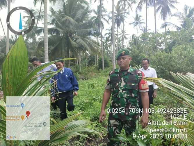 Babinsa Bentangkan Kewaspadaan Karhutlah