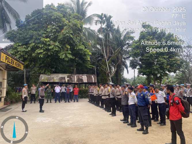 Polres Indragiri Hilir Gelar Apel Persiapan Pengamanan MTQ Ke -55 Tahun 2025