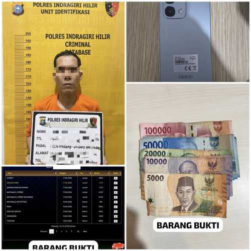 Polres Inhil Ungkap Kasus Perjudian Togel di Pasar Dayang Suri, Satu Pelaku Diamankan