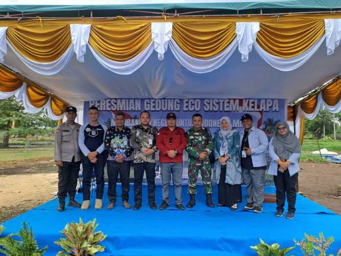 Mewakili Danramil, Sertu Siswanto Hadiri Peresmian Bangunan Eco Building